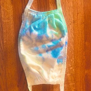 Tie-dye mask.